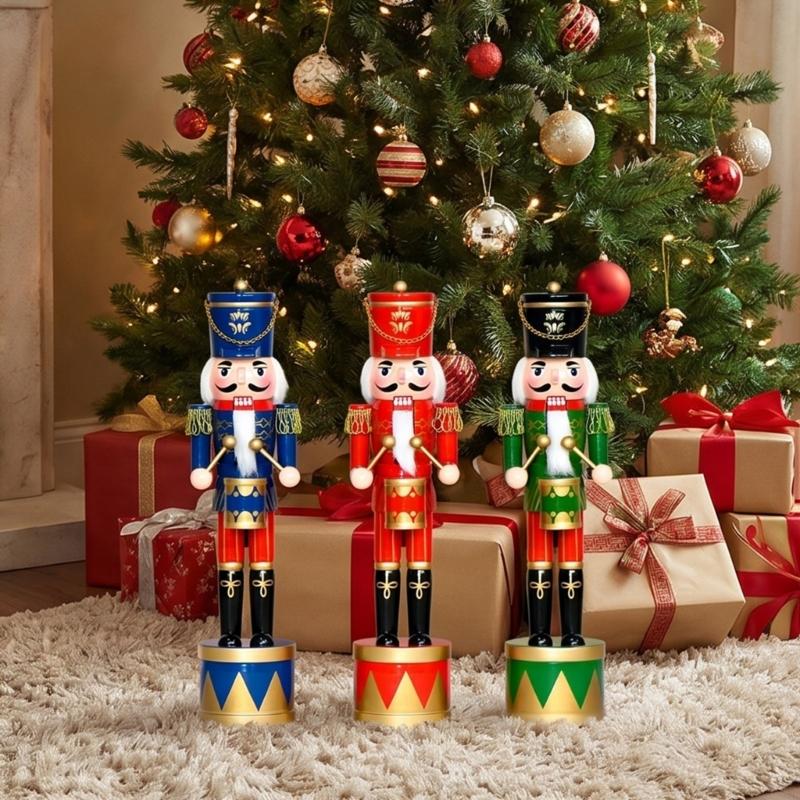 Nutcracker Figurine - 36Cm Gỗ Kẹp Hạt Dẻ Trống
