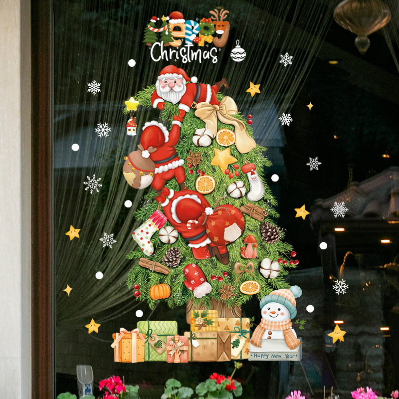 Snowflake Window Decal - 2025 Merry Christmas Window Glass Sticker