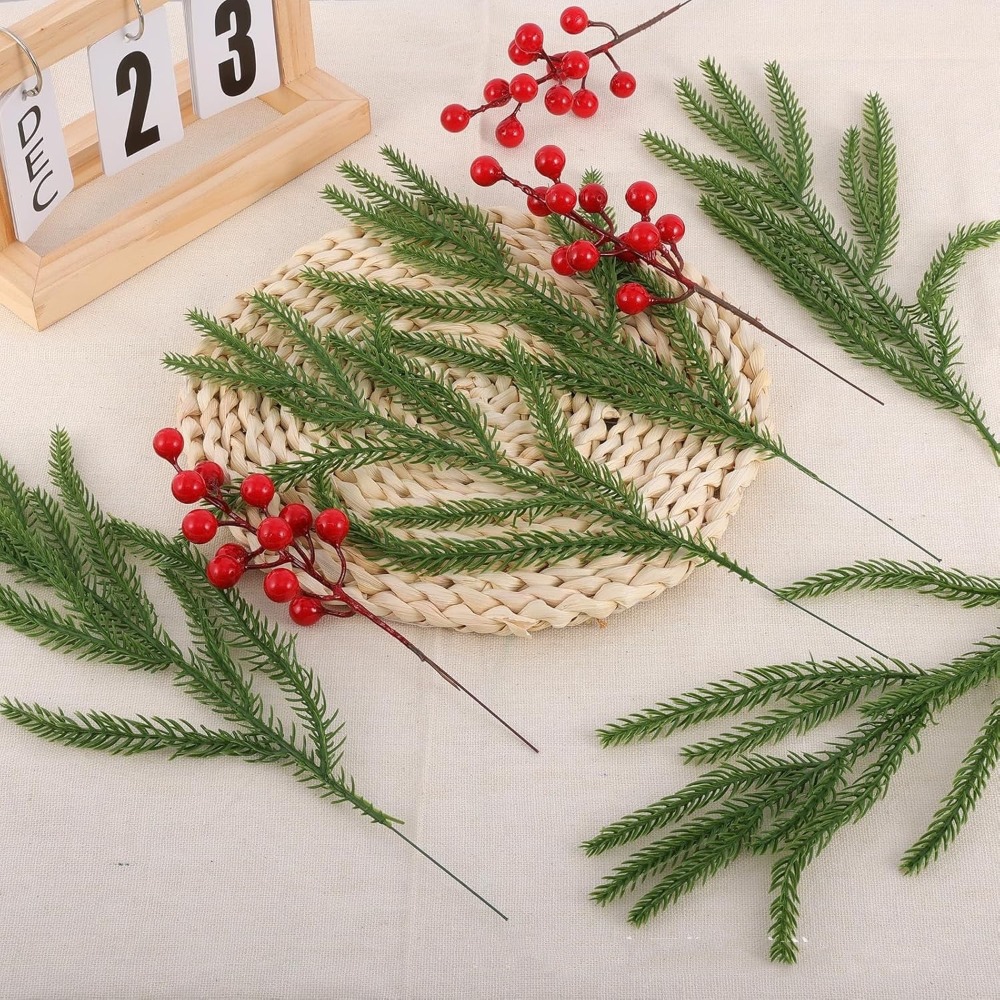 10PCS Christmas Artificial Nor - đánh giá và giá Christmas Wreath Fake