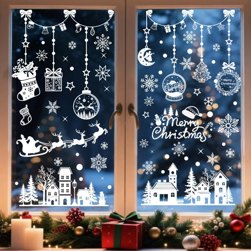 196pcs/9 Sheets Christmas Stat - đánh giá và giá Snowflake Window Decal