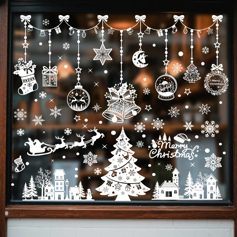 196pcs/9 Sheets Christmas Stat - đánh giá và giá Snowflake Window Decal