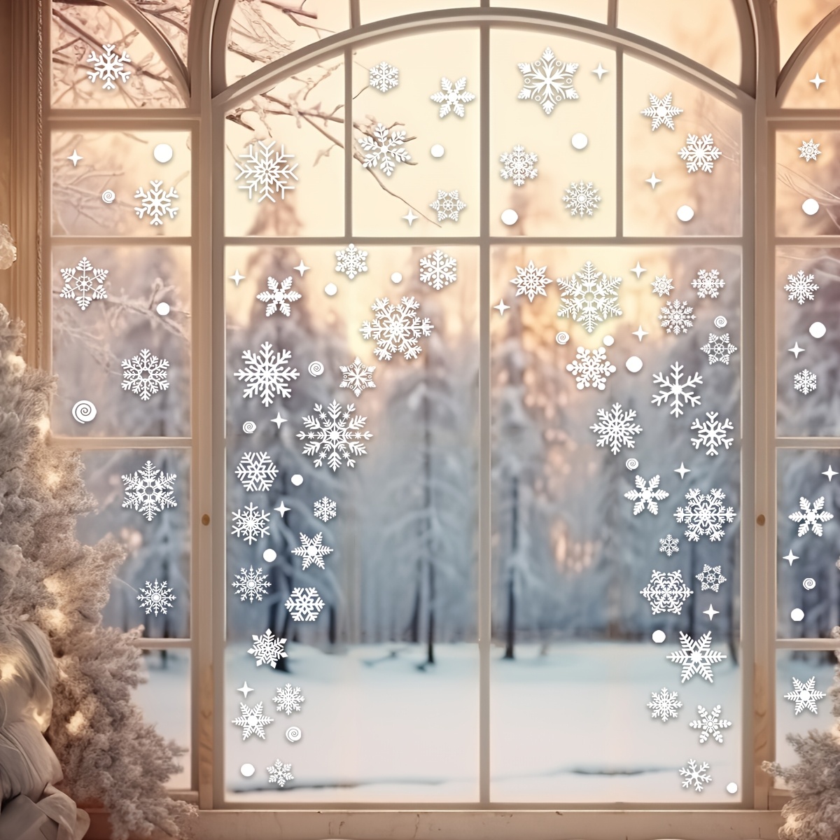 4 sheets Christmas Window Stic - đánh giá và giá Snowflake Window Decal
