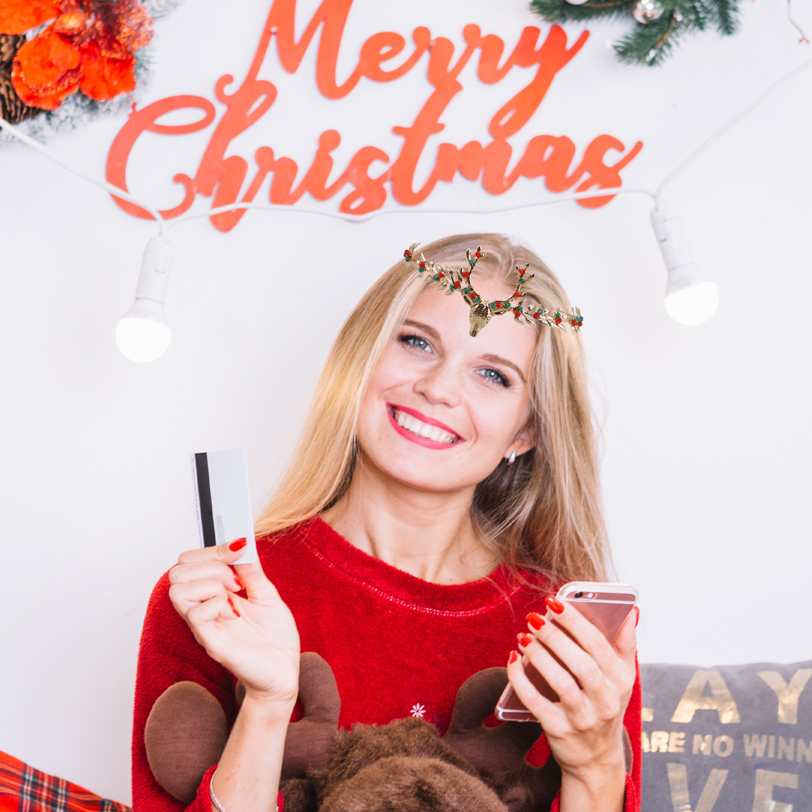 Christmas Reindeer Headband El - đánh giá và giá Reindeer Antlers Headband