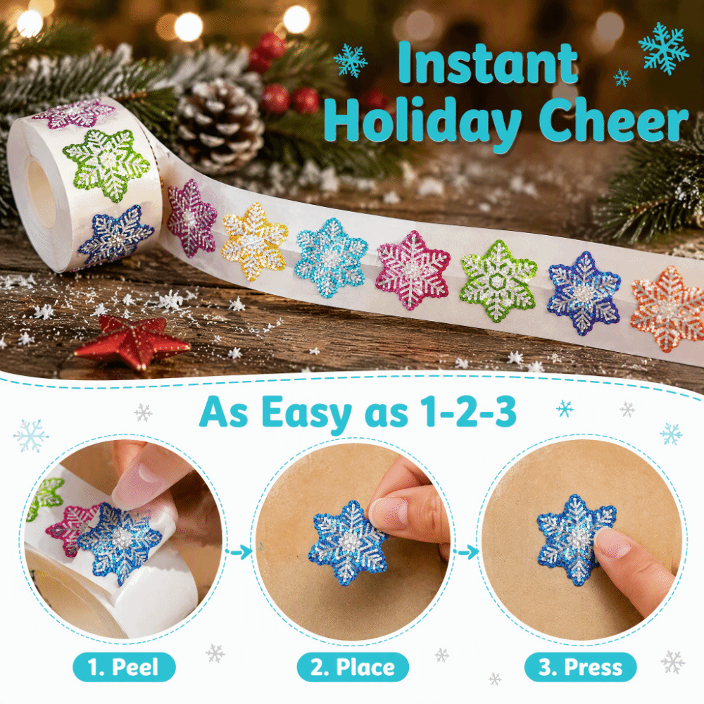 500Pcs/Roll Decorative Paper C - đánh giá và giá Snowflake Window Decal