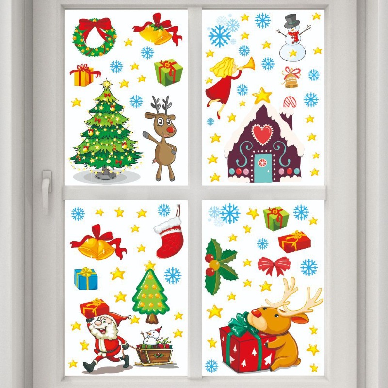 4pcs PVC Christmas Snowflake W - đánh giá và giá Snowflake Window Decal