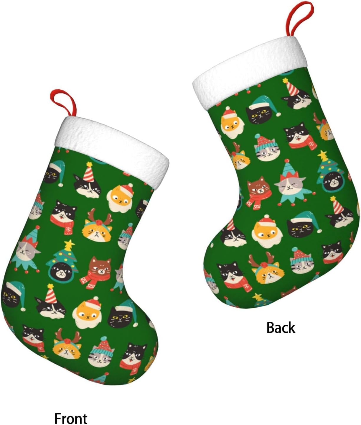 Cute Cats Green Christmas Stoc - đánh giá và giá Christmas Stocking Hanging
